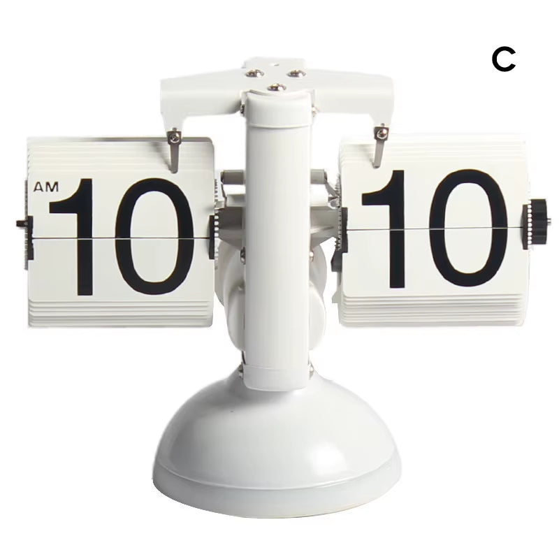 Office Flip Digital Clock Mechanical Automatically Flip down Page Table Clock Office Flip Digital Clock Home Decor Gass