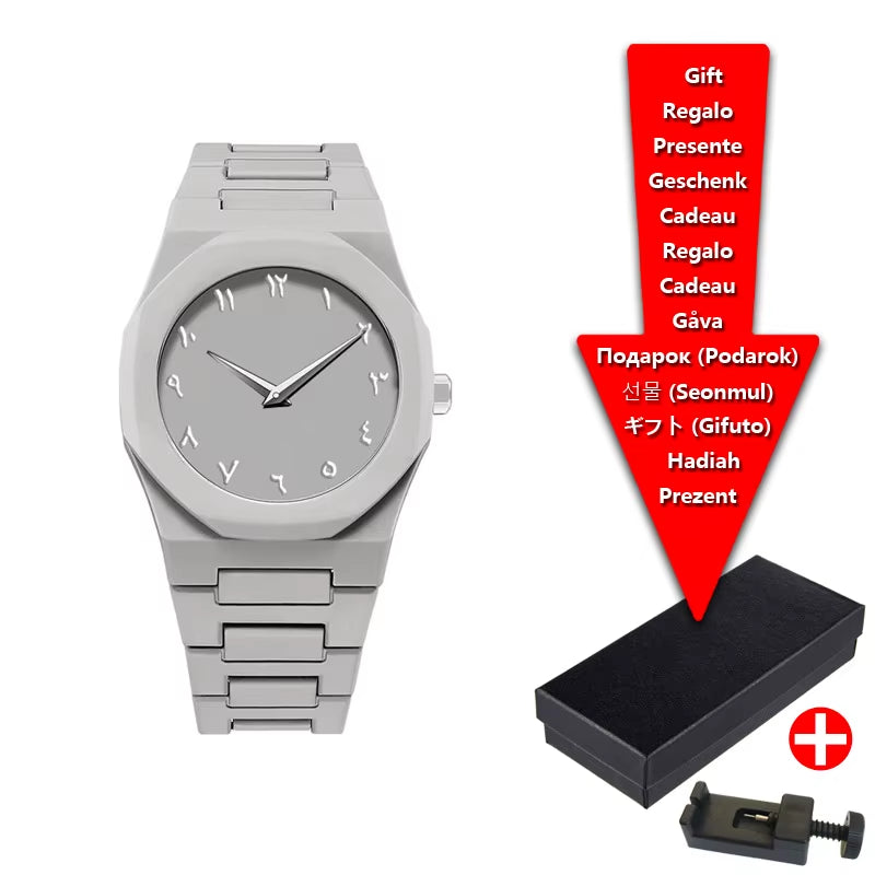 Middle Eastern Arabic Numeral Dial Calendar Business Men'S Watch Casual Lightweight Waterproof Plastic Quartz Women'S Watch