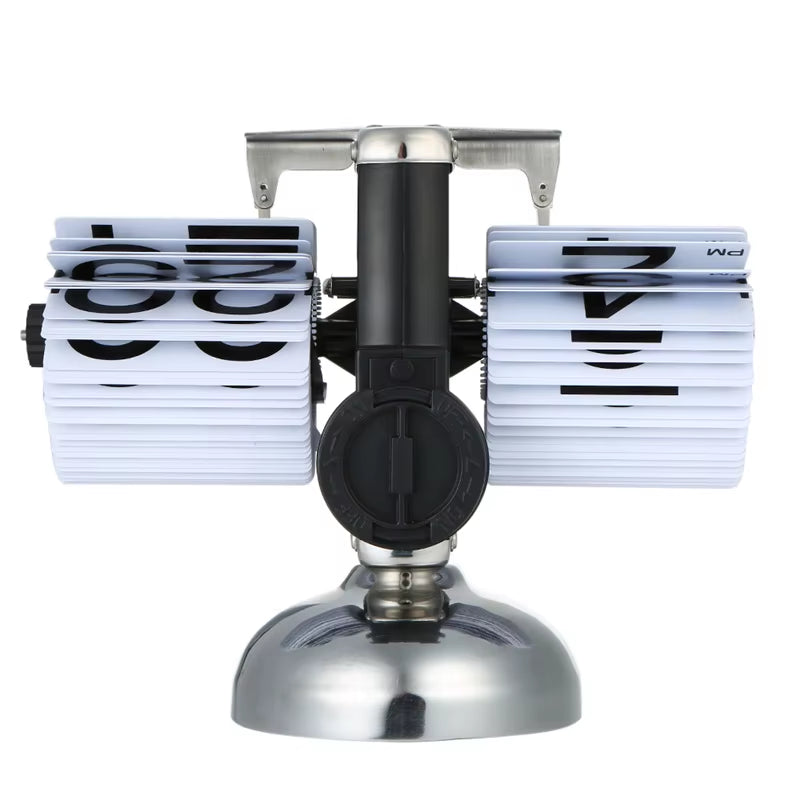 Office Flip Digital Clock Mechanical Automatically Flip down Page Table Clock Office Flip Digital Clock Home Decor Gass