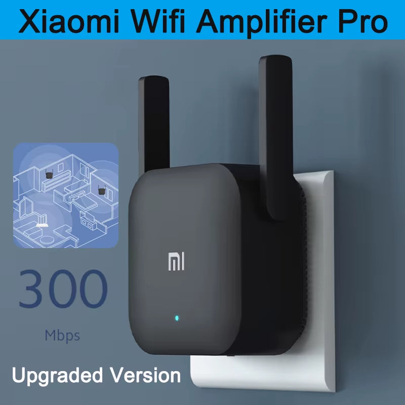 Repeater Wifi Pro Mi Amplifier Network Expander Router Power Extender Roteador 300M 2.4G 2 Antenna for Router Home Office