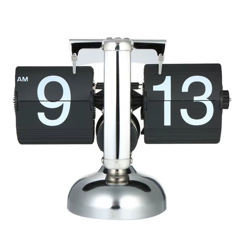 Office Flip Digital Clock Mechanical Automatically Flip down Page Table Clock Office Flip Digital Clock Home Decor Gass