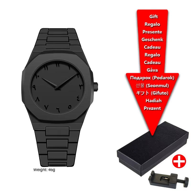 Middle Eastern Arabic Numeral Dial Calendar Business Men'S Watch Casual Lightweight Waterproof Plastic Quartz Women'S Watch