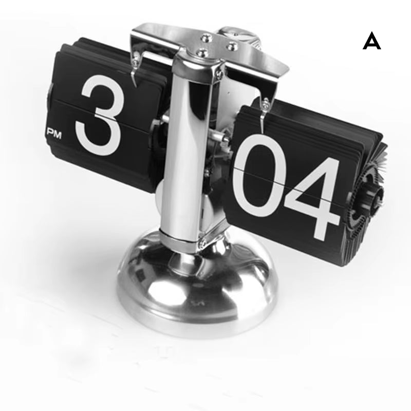 Office Flip Digital Clock Mechanical Automatically Flip down Page Table Clock Office Flip Digital Clock Home Decor Gass