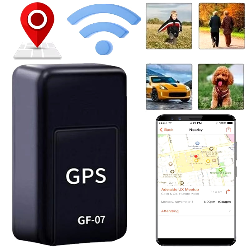 GF07 Magnetic Mini GPS Tracker Real-Time Vehicle Locator Car Pet Tracking Device Compact Portable GPS Locator Position APP